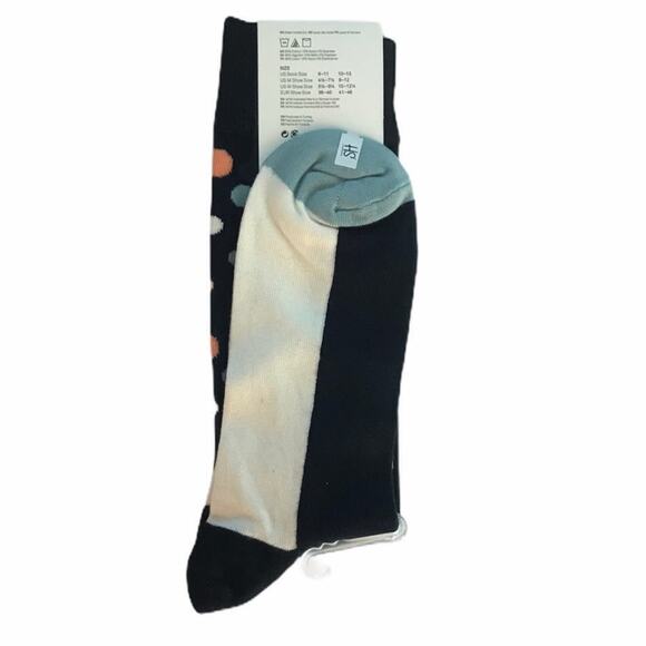 Happy Socks Disco Dot Navy Blue Shoe Size 8-12 - Picture 3 of 4